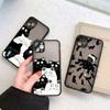 Cute Cartoon Cat Phone Case For iPhone 17 16 15 11 12 14 13 Pro Max Mini X XS XR 7 8 Plus 16E Shockproof Hard Matte Cover Fundas