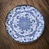 Retro Blue & White Japanese Ceramic Tea Coaster - Insulated Round Pad for Kung Fu Tea Set Accessories