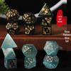 2025 Rose Pattern Dice Set for Dungeons & Dragons - Gem Crafts Tabletop Series