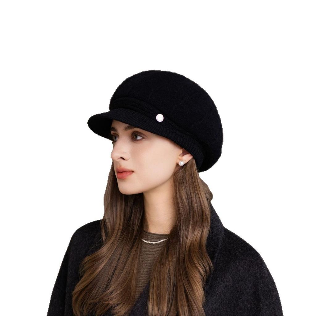 Winter Mother Hat Ladies Fleece Knitted Warm Rabbit Wool Hat In The Elderly Cold Grandma Ear Protection Cotton Hat