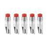 5pcs Stainless Steel Automatic Pig Nipple Drinker Waterer Red Cap Duckbilled