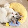 Customized Design Cat Moon Pillow Dog Sleep Mat Thickened Soft Comfort Companion Pillow for Small Pets and Dogs
