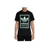 Adidas Originals Trefoil Double-Sided Print Casual Short-Sleeve T-Shirt Men Tops Black DJ2712