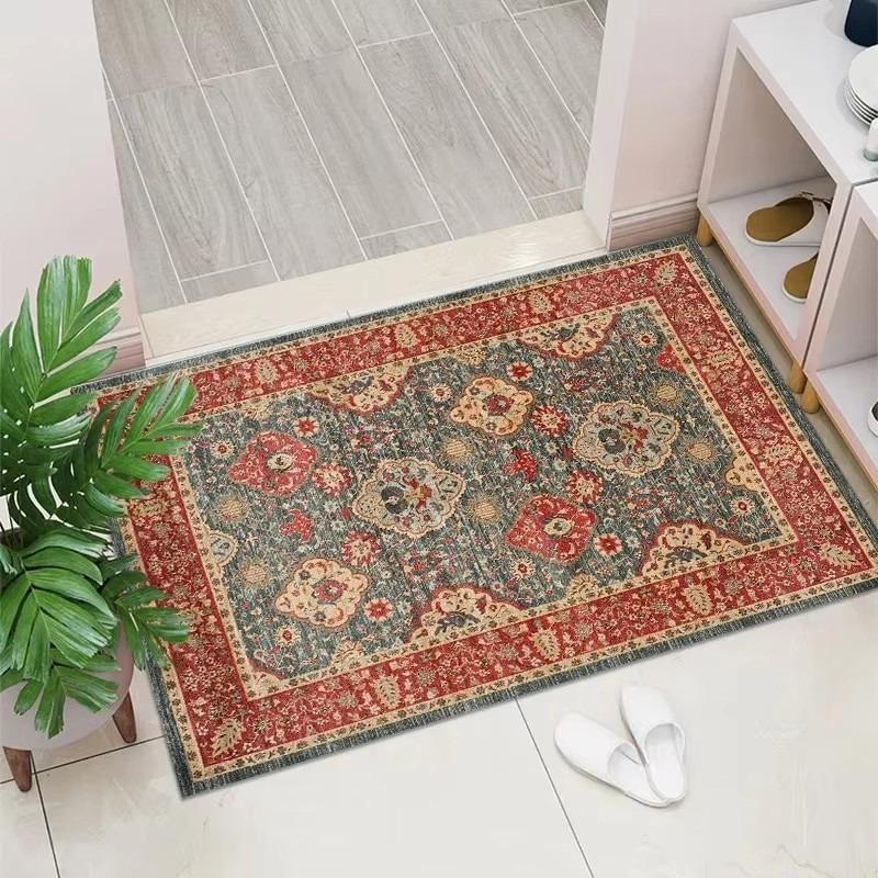 Tappeti Boho Vintage Lavabili Antiscivolo Tappeto da Area Corridoio Fattoria Camera da Letto Cucina Soggiorno Tappeto per Pavimento Contemporaneo