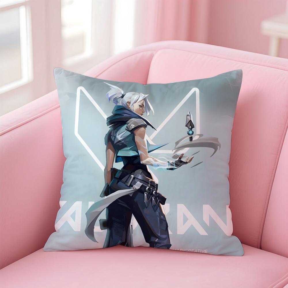 game tactical VVALORANT Cushion Cover Pillow Case Soft Friendly Fabric  Concealed Zipper