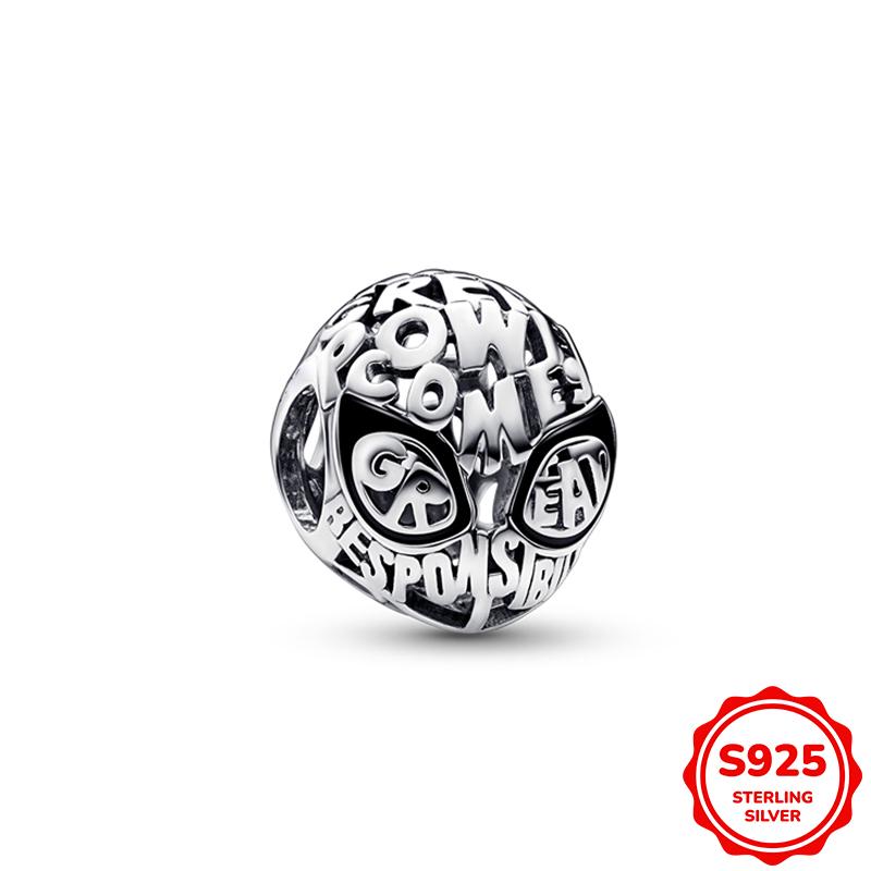 Marvel Spider-Man Und Captain Americas Schild Anhänger Charm Perle Passend für 3mm Armband Halskette Damen Anhänger Luxus DIY Schmuck Geschenk