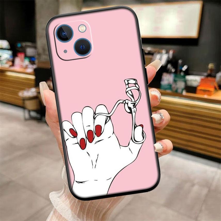 IK54 pink Hand Rose Smoke New High-End Shell Phone Case for Redmi Note 8 9 Pro Max 9S 9T 9C NFC 8T 8A 10A A4