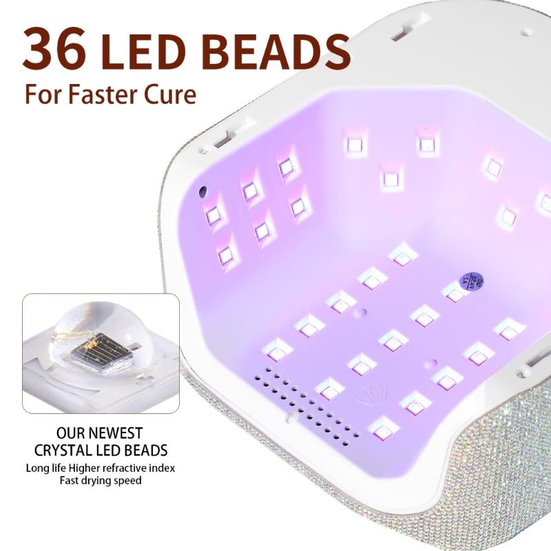 UV LED Nail Lamp UV Light for Gel Nails Professional Diamond Nail Dryer Fast UV Nail Light Curing Lamp for Salon Home