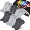 TASTIQ PREMIUM Men's Ankle Socks Gray Cotton 6 Pairs