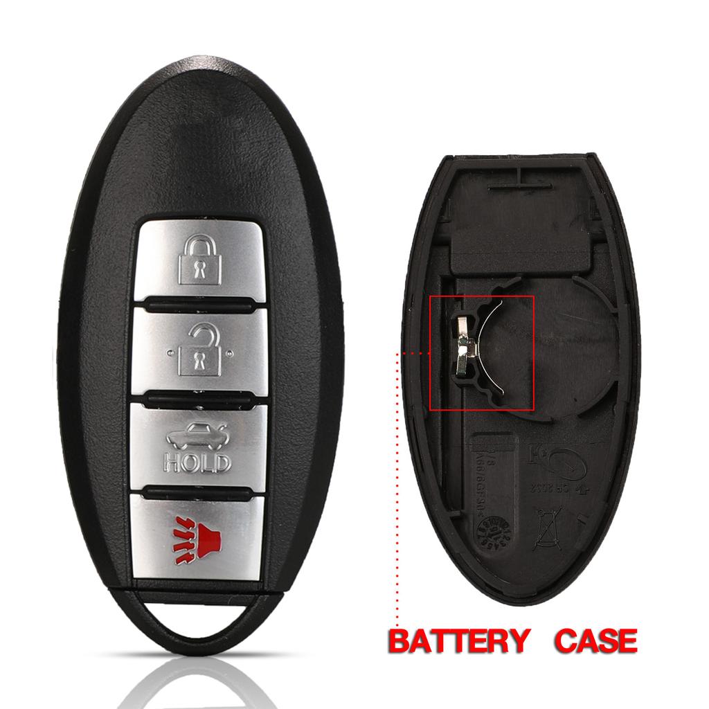 Jingyuqin 4 Tasten Fernbedienung Smart Schlüssel Schale Abdeckung Gehäuse Für Nissan ALTIMA MAXIMA Murano Versa Teana Sentra Batteriehalter links