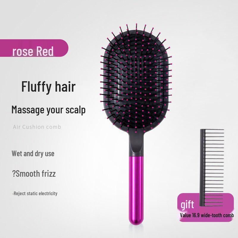 Fluffy Anti-Static Air Cushion Hair Comb: Massage & Care, Long Hair Two-Piece Set