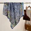 Ren Bomuld Dame Tørklæde Firkantet Foulard Dame Hals Hår Tørklæder Design Printet Hovedtørklæde Mode Pige Tørklæder 2023 Ny