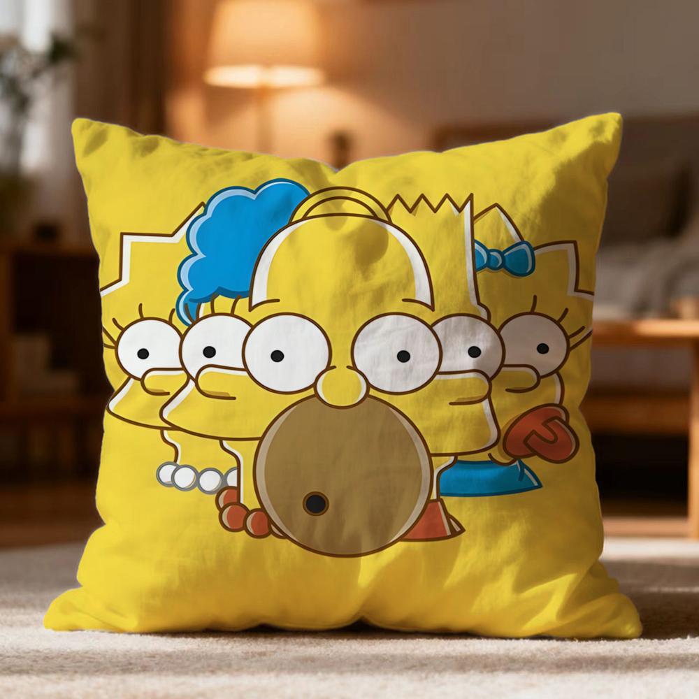 Hot T-Tthe Simpsons Cushion Cover Soft Washable Pillow Case Multi-Scene For Couch Bed Travel Office Use