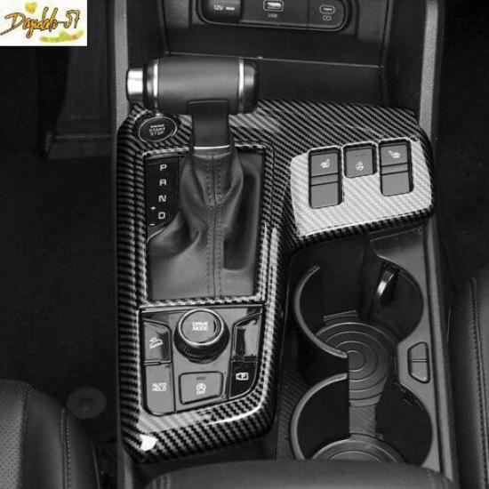 Wood Grain Center Console Gear Shift Lever Cover Trim For Kia Sportage -