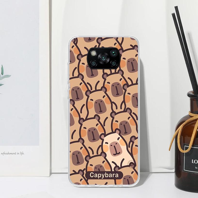 

Funny Capybara Cartoon Animal Phone Case For Xiaomi Poco X7 X6 X5 M7 M8 Pro F7 Ultra Redmi 15C 15 13C 13 12C 12 10 10C 10A Art F Redmi 12C