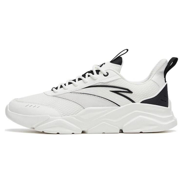 New Anta Anti Slip And Wear Resistant Lightweight Low Top Sports Casual Shoes White Black 912318831-2