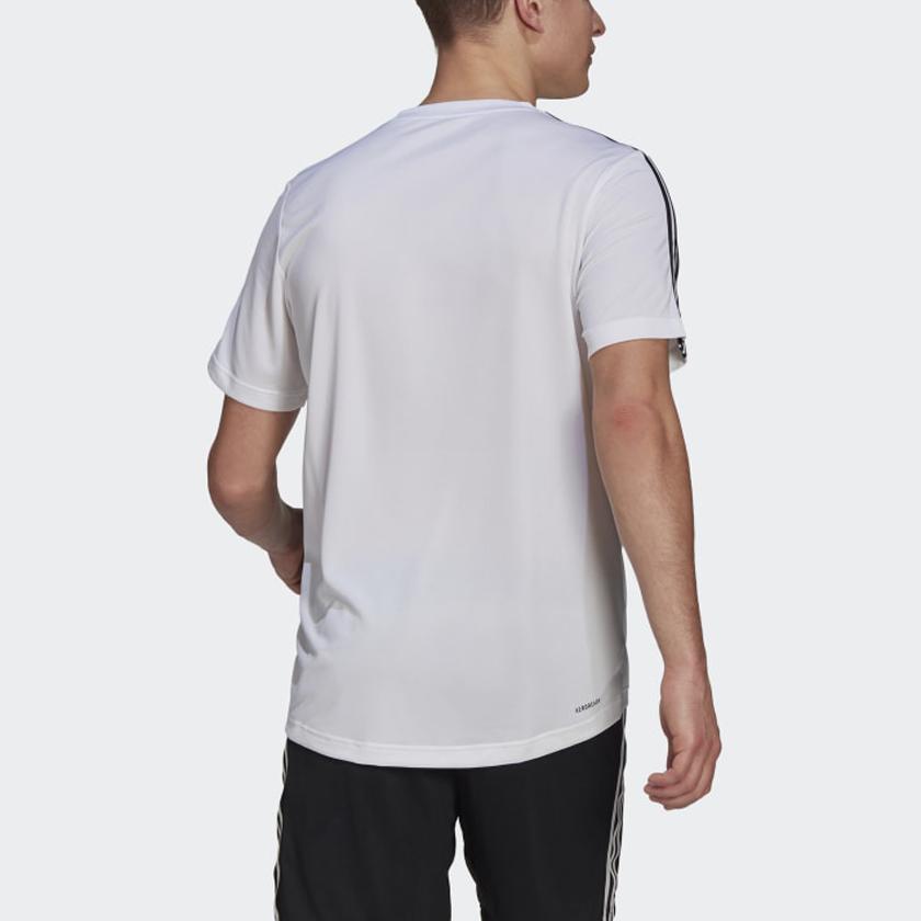 Adidas Aeroready Training Three Stripes Crew Neck T-Shirt Men Tops White GM2156