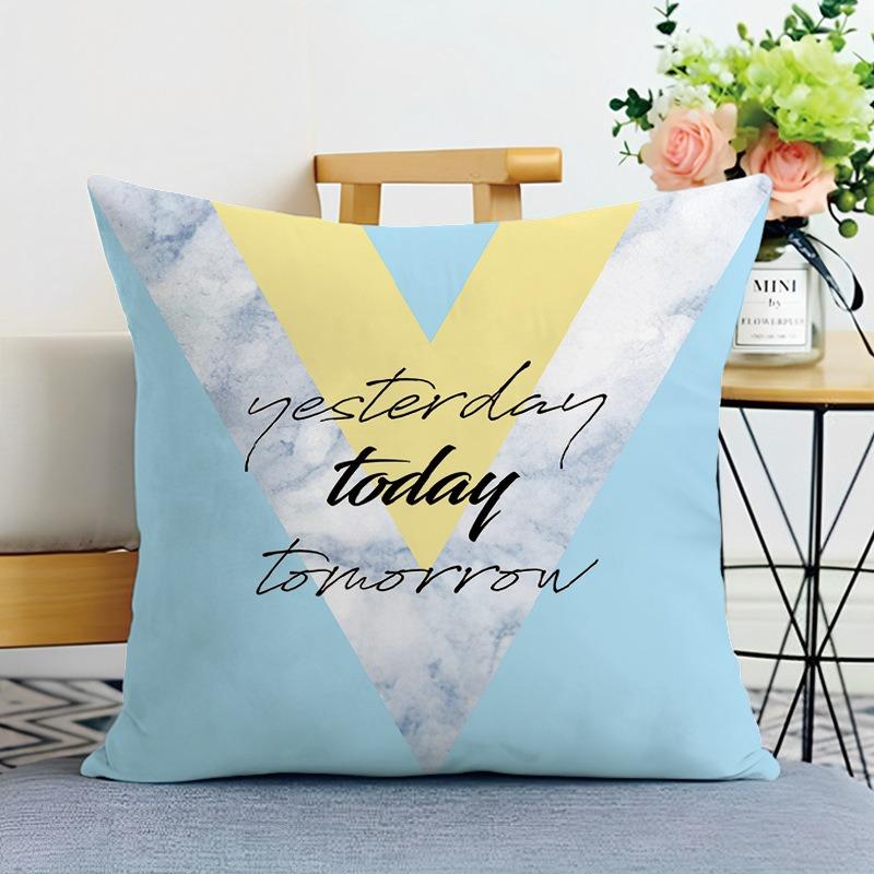 

Спальня Гостиная Квадратная Подушка Наволочка Геометрический Простой Принт Декоративная Наволочка 40x40cm