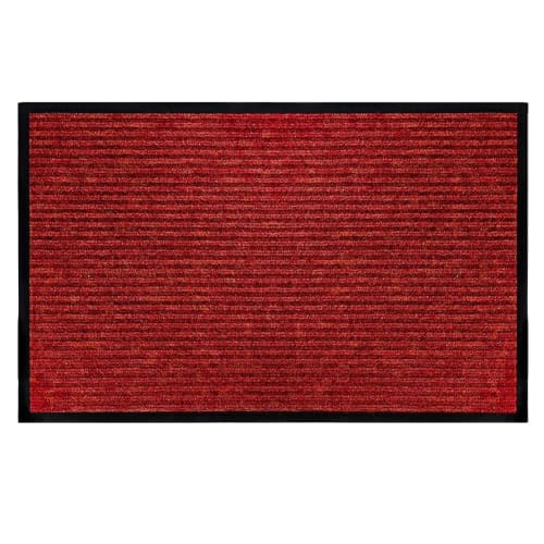 CHICHIC Outdoor Entrance Mat, Mud Removal, Non-Slip, Absorbent, for Stores and Commercial Use, Approx. 80 x 120 cm, Red 03