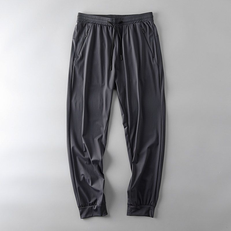 Export Men's Pants Cut Label Summer Thin Ice Silk Leggings Draped Pants Export Original Tail Single Quick-Drying Exercise Casual Pants