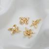 14K Gold Filled Color-Preserving Rose Flower Bow Pendant for DIY Jewelry Making
