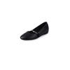 Black fashion simple temperament single shoes French niche round head shallow mouth low heel inner height increase one pedal small leather shoes women