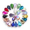 6x10mm Droplet Sewing Rhinestones Opal Crystals For Jewelry Accessories Silver Golden Metal Base Sew On Stones Glass Crystals
