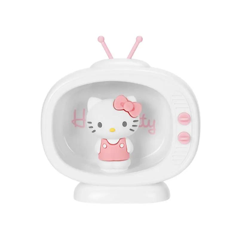 Kawaii Sanrio Anime Figure Cinnamoroll Night Light My Melody Hello Kitty Desktop Tv Model Decorate Ambient Light Gift for Girls