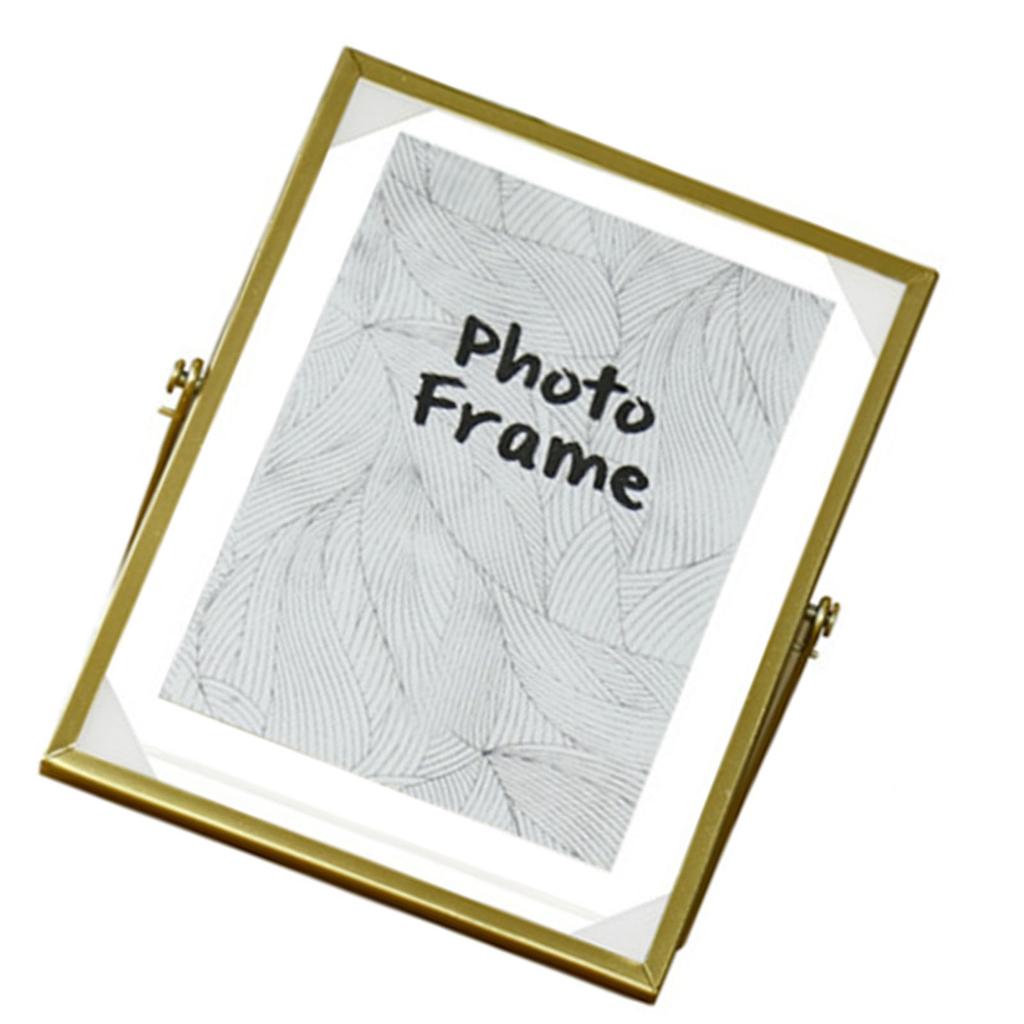 Photo Frame Nordic Style Geometric Metal Wrapping Edges Iron Art Desk Picture Frame for Living Room