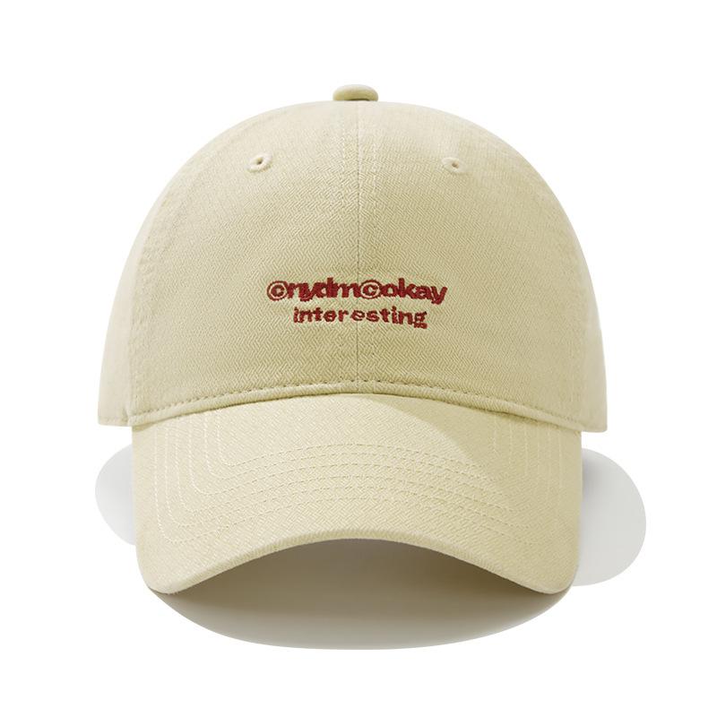 Embroidered baseball cap spring new casual couple showing small face big head circumference cap trendy brand