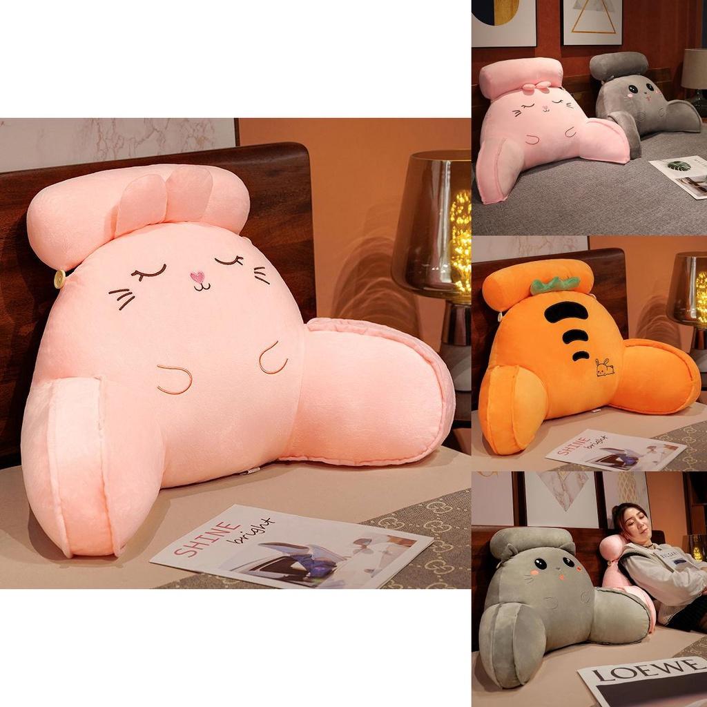 Soft Plush Dinosaur Backrest Cushion With Arms Bedside Pillow Gift