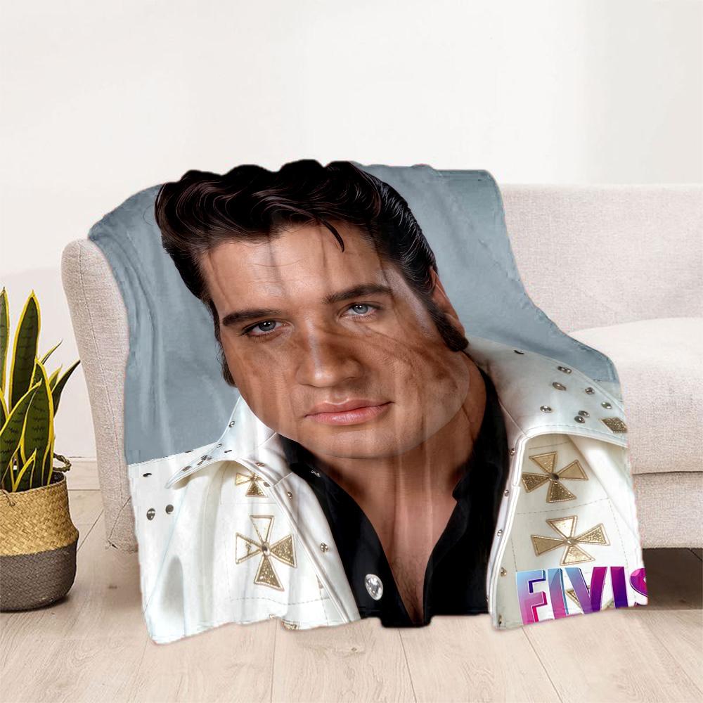 Elvis Presley Performance Blanket Comfortable Perfect for Seaside Office Chair Chair All-Season Use Modern Style Perfect Gift for Relatives and Friend