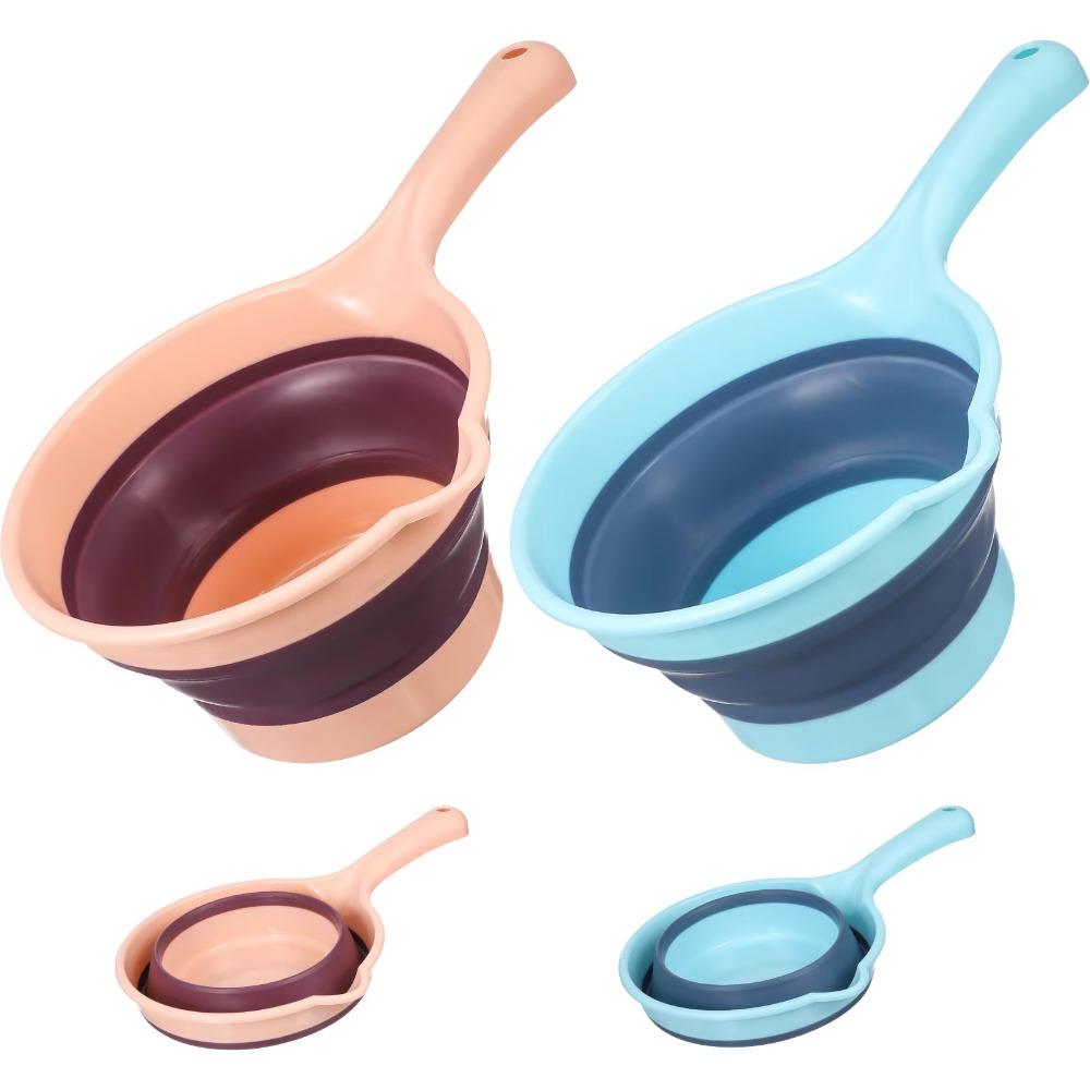 

Long Handle Scooping Water Spoon Foldable Bath Spoon New Kitchen Water Scoop синій