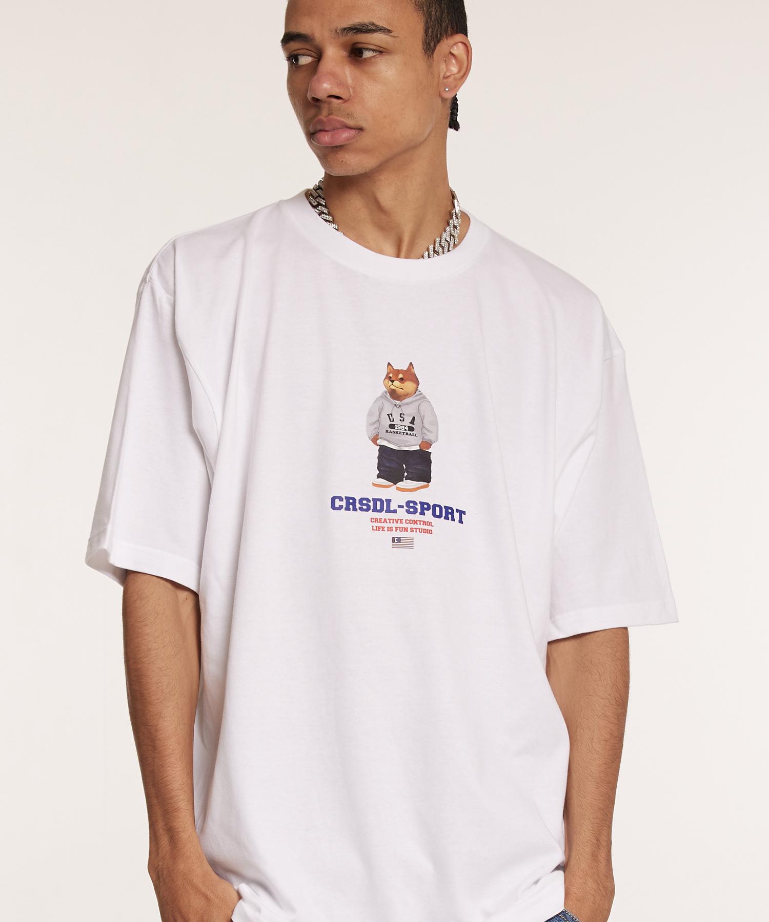 Cream Soda Lab Crsdel Sports Parku Short Sleeve T-Shirt White Blue Xl