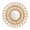 Eco Decx Rattan Flower Wall Mirror, Handwoven Boho Decorative Hanging Mirror for Bedroom & Living Room Decor, 60  x  2  x  55 cm