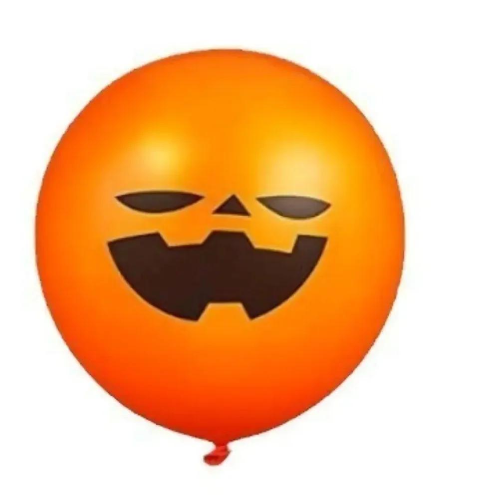 24pcs Halloween Balloon All Saints' Day Ghost Face Theme Pumpkin Skeleton 12 Inch Latex Balloon Ghost Festival Decoration Layout