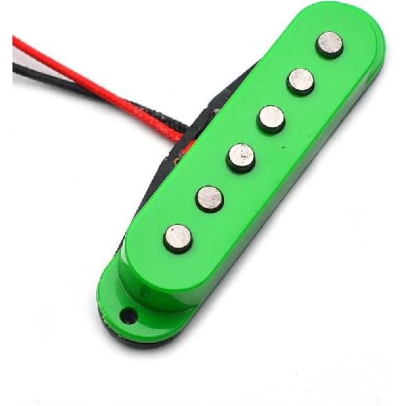 Single Coil Staggered Top Fiber Bobbin Pickup Electric Guitar Pickup for Strat Guitar Green Guitar humbucker Pickup (Color : 50mm(Middle)) 50mm (Neck)