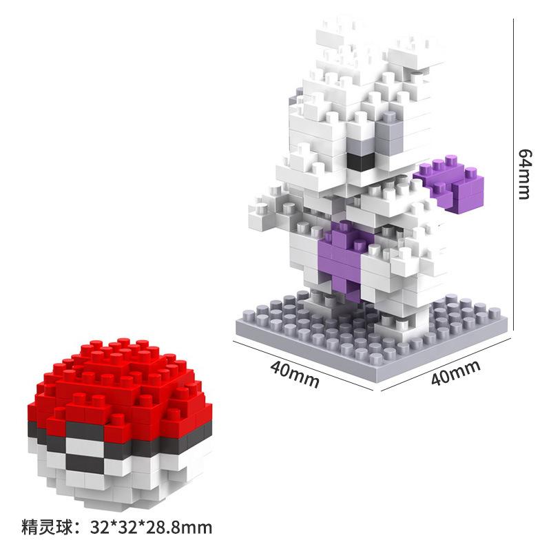 Pokemon 81 Style Pokemon Blocks Building Blocks Kawaii Cartoon Picachu Animal Mini Model Education Game Graphics Pokemon Toys