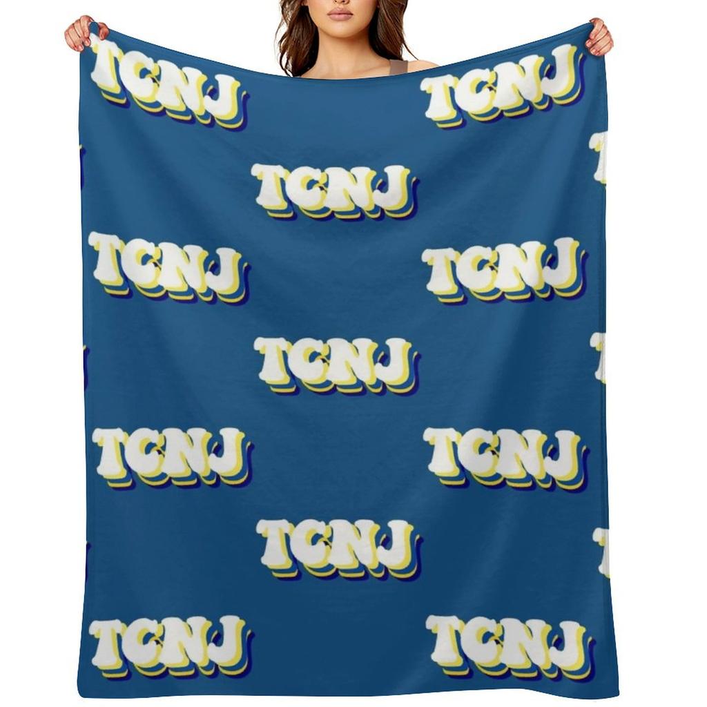 TCNJ Throw Blanket Hairys Multi-Purpose Plaid Personalized Gift Blankets
