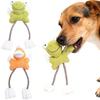 Bite-Proof Squeaky Plush Dog Toys Cleaning Teeth Cartoon Duck Frog Shape Pet Squeeze Sound Toy Soft Fun Sound