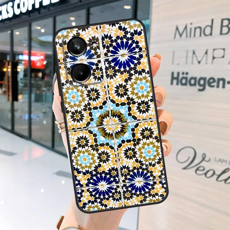 Moroccan Tile Case For Realme GT7 Pro GT6 11 12 13 14 15 Pro Plus C55 C53 C35 C33 C61 C65 C67 C53 C71 C75