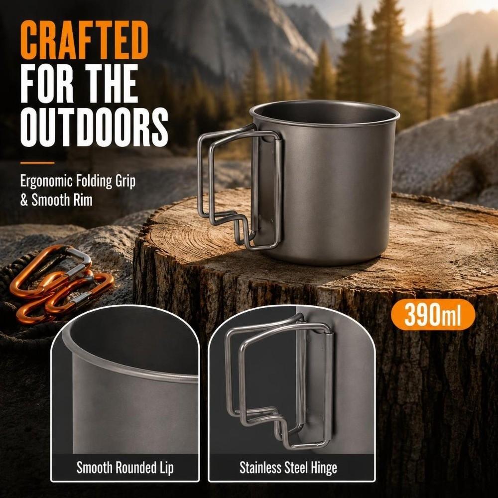 Durable Camping Cup Lightweight Outdoor Drinkware Portable Travel Coffee Mug Picnic