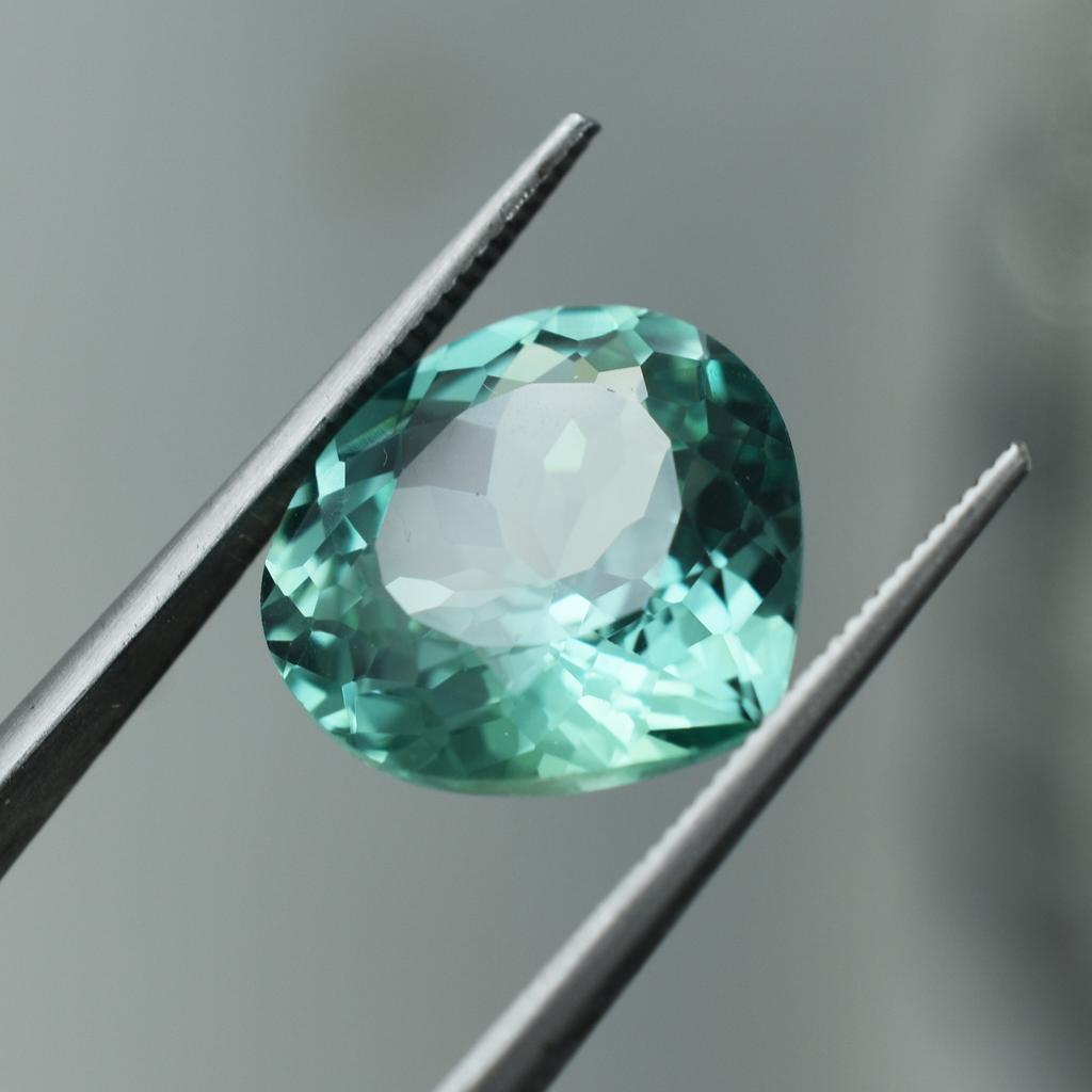Bluish Green Sapphire Natural 10.05 Ct Pear Certified Beautiful Gemstone