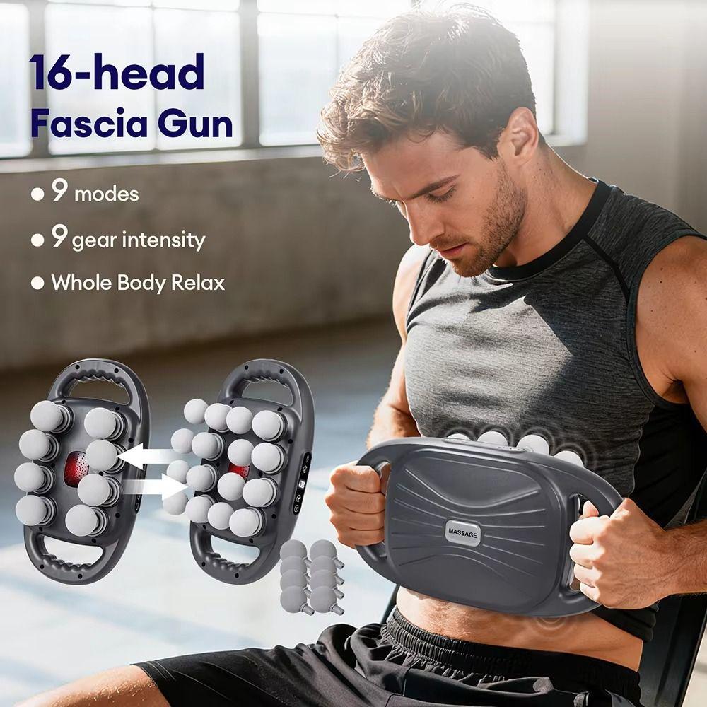 High Frequency Deep Tissue Massage Device 16-Head Neck Shoulder Masajeador Back Massage