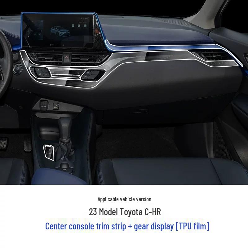 Interior Protective Film for New Toyota CHR IZOA: Center Console, Navigation, Gear Shift, Dashboard Decoration Car Accessories