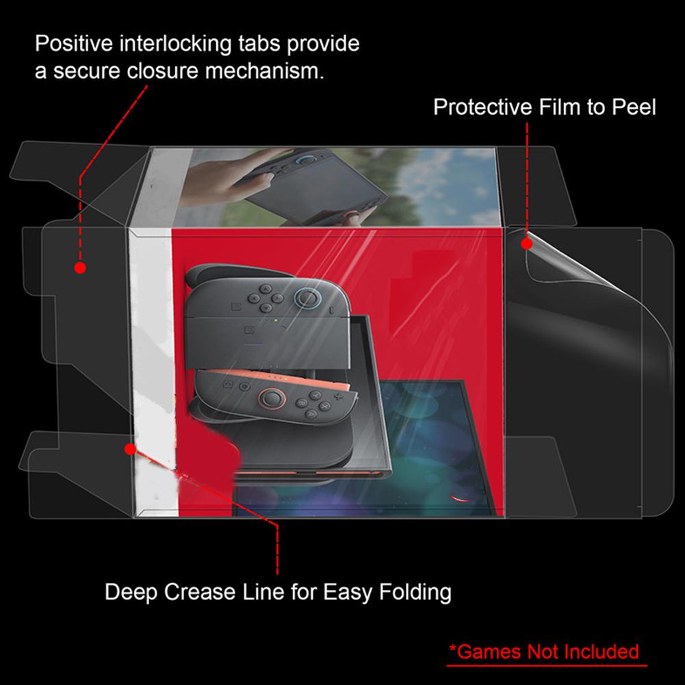 Transparent Box Protector For Switch 2 Collect Boxes TEP Shell Case Storage Clear Display Game R8O3