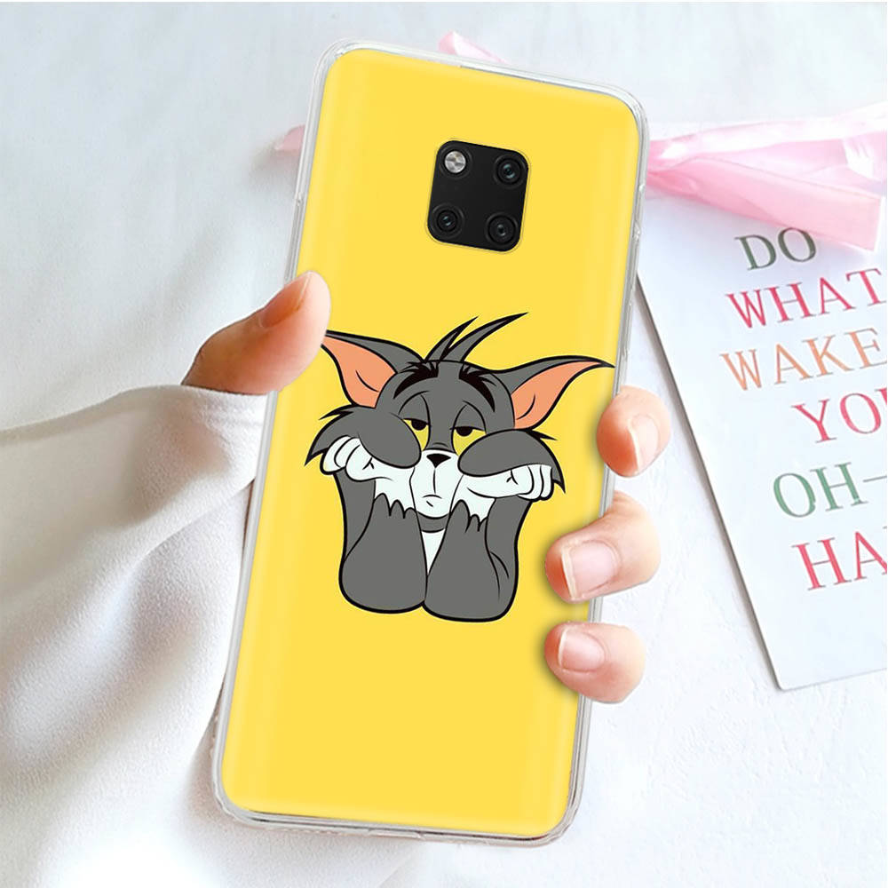 JT49 Tom and Jerry Transparent Case for Samsung A04 A14 A23 M33 M53 Realme 10 9 C35 C55 VIVO Y02 X80 Infinix Hot 30 Note 11 Tecno Spark 8P Pro