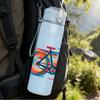 1PC Graffiti Rainbow Bicycle Art 750ml Color Plastic Sports Water Bottle Leakproof Flip Straw Lid Suitable for Sports Office Home Use