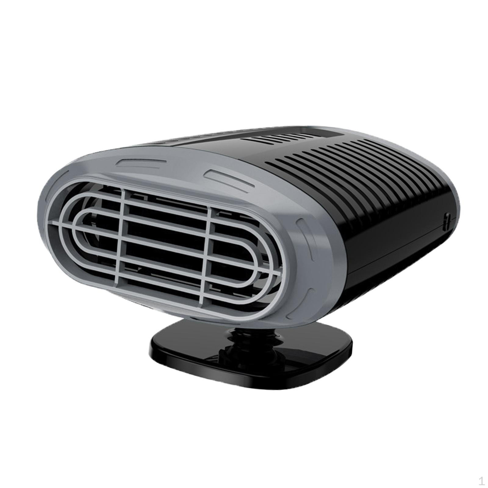 

Car Heater 0W Auto Windshield Portable Electric Defroster 2 Gear Cig Plug Double-Sided Tape 12V Black Grey
