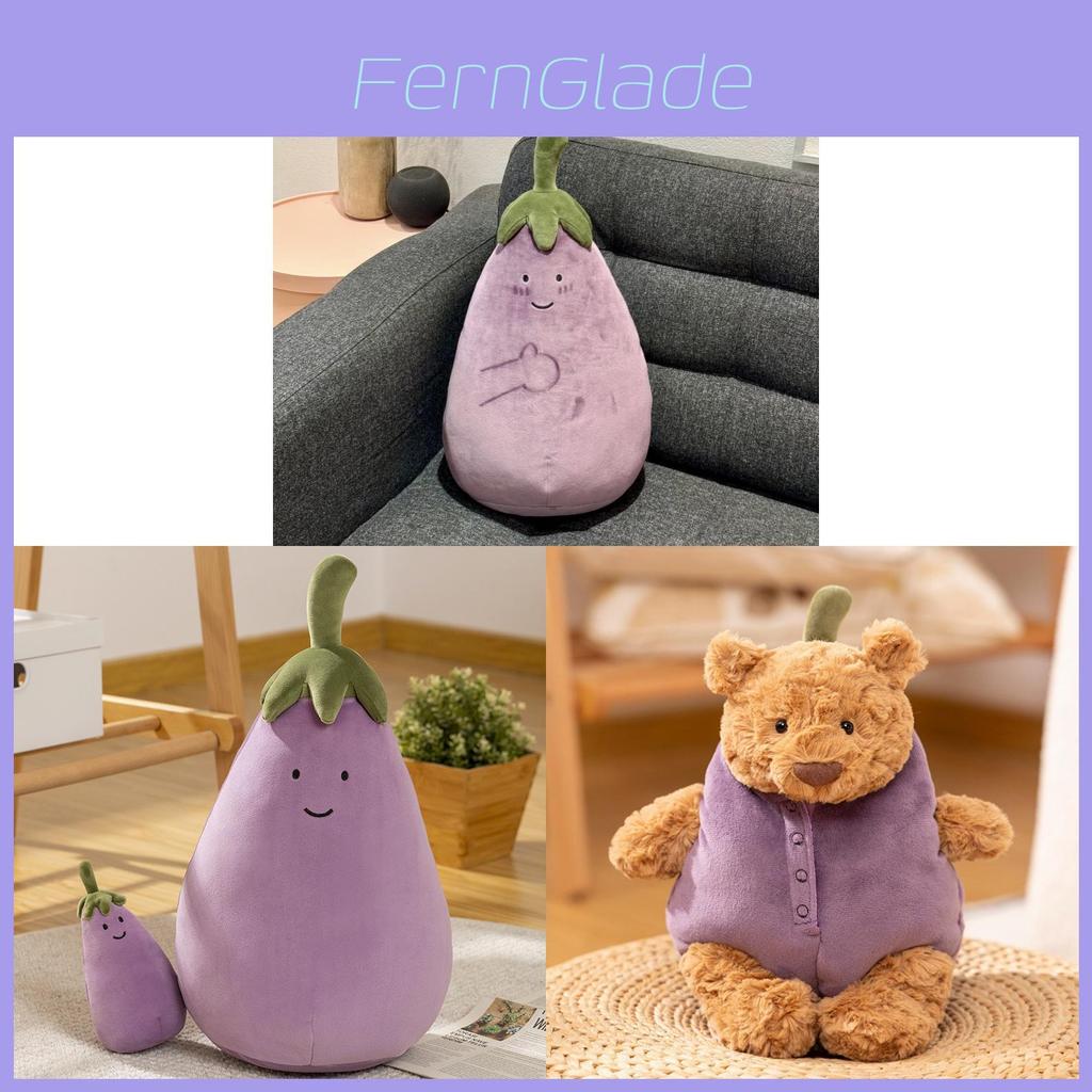 Peluche Orso Melanzana con Materiale Corto in Peluche per Regalo e Collezionisti